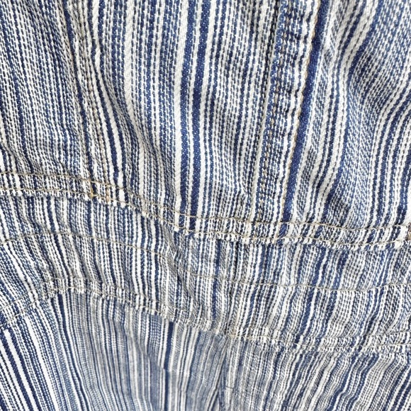 Wrangler‎ Striped Straight Leg Overalls Blue White Classic Workwear Style Medium - Picture 8 of 16